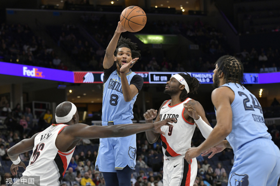 灰熊客场逆转开拓者,继续领跑西部 灰熊客场逆转开拓者,继续领跑西部